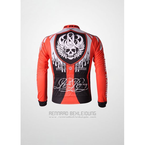 2010 Fahrradbekleidung Rock Racing Rot und Hellblau Trikot Langarm und Tragerhose